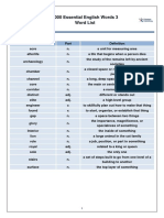 4000 Essential English Words 3 Word List: Unit 1