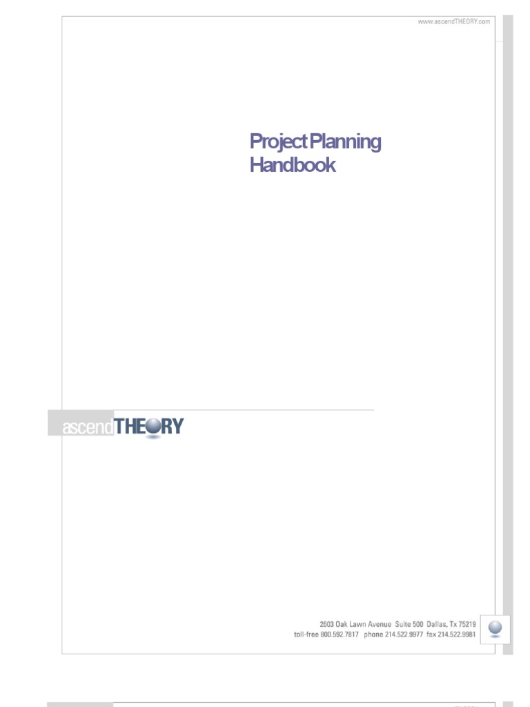 Project Planning Handbook PDF Strategic Management Software