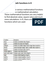 Math Functions in R