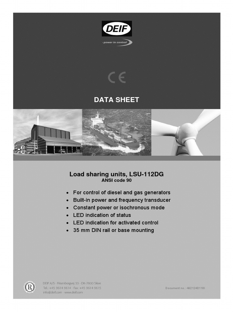 LSU-112DG Load Sharing Unit Overview | PDF | Relay | Alternating Current