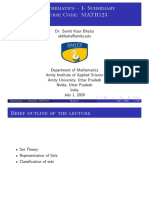 Math Set Theory MATH123