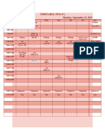 TIMETABLE (W33-47) Monday, September 13, 2021