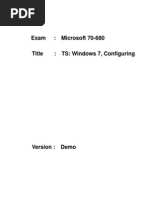 Exam: Microsoft 70-680