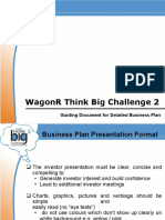 Wagonr Think Big Challenge 2: Guiding Document For Detailed Business Plan