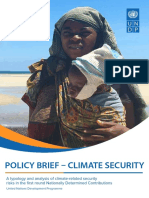 UNDP Typology and Analysis of Climate Related Security Risks First Round of NDC