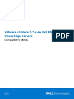 Vmware Vsphere 6.7.X On Dell Emc Poweredge Servers: Compatibility Matrix