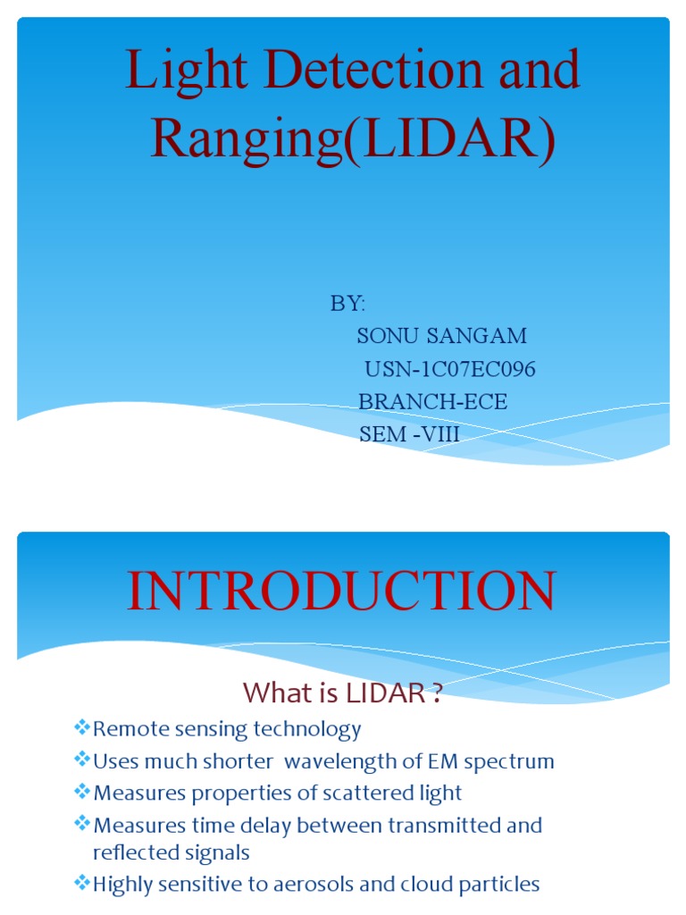 Light Detection and Ranging (LIDAR) | PDF | Lidar | Technological Change