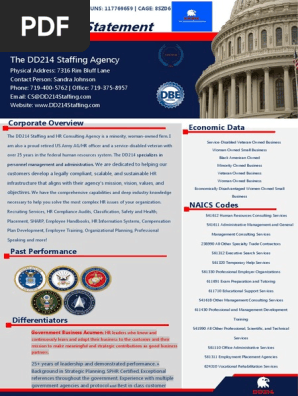 Cap statement example