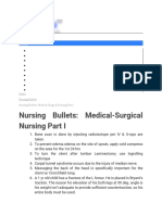 Medical Surgical Nursing 1 Bullets