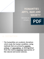 Humanities: Arts, Man and Society: PREPARED BY: Prof. Chris Pelias