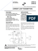 XTR115 XTR116: Features Applications