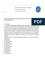 PROYECTO DE REESTRUCTURACIÓN INTERNA DEL INSTITUTO DE ESTUDIOS SOCIALES Y POLÍTICOS DE LA PATAGONIA Ultimaversion