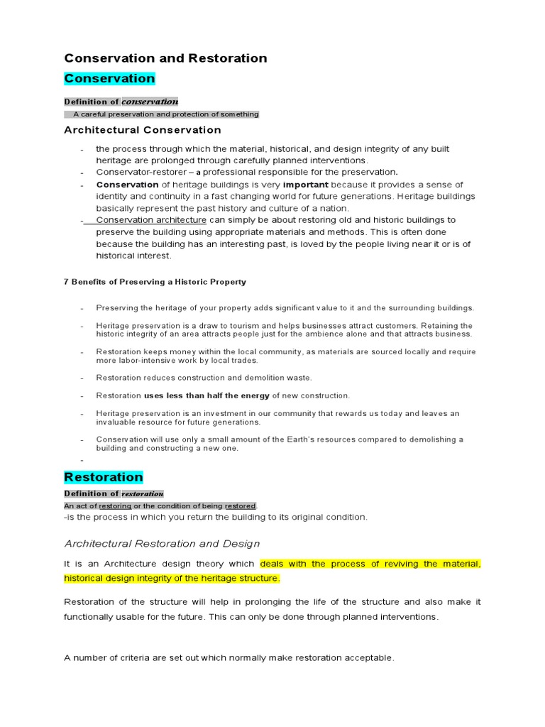 Heritage Building Conservation | PDF | Cultural Heritage | Aesthetics