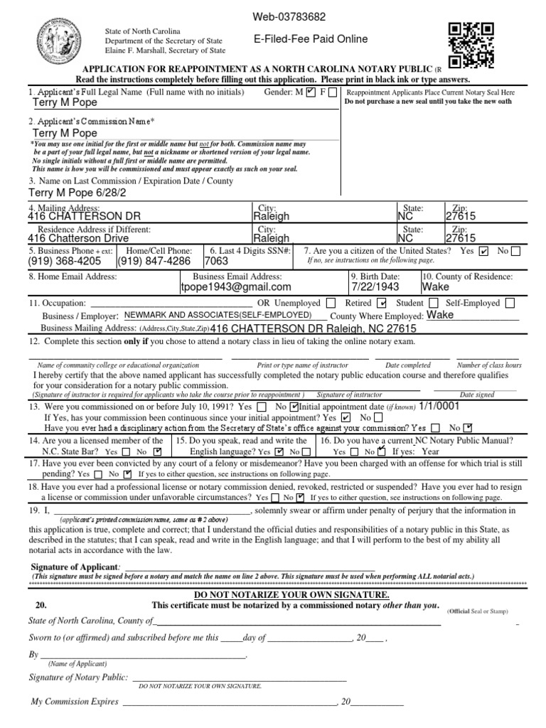 Read The Instructions Completely Before Filling Out This Application ...