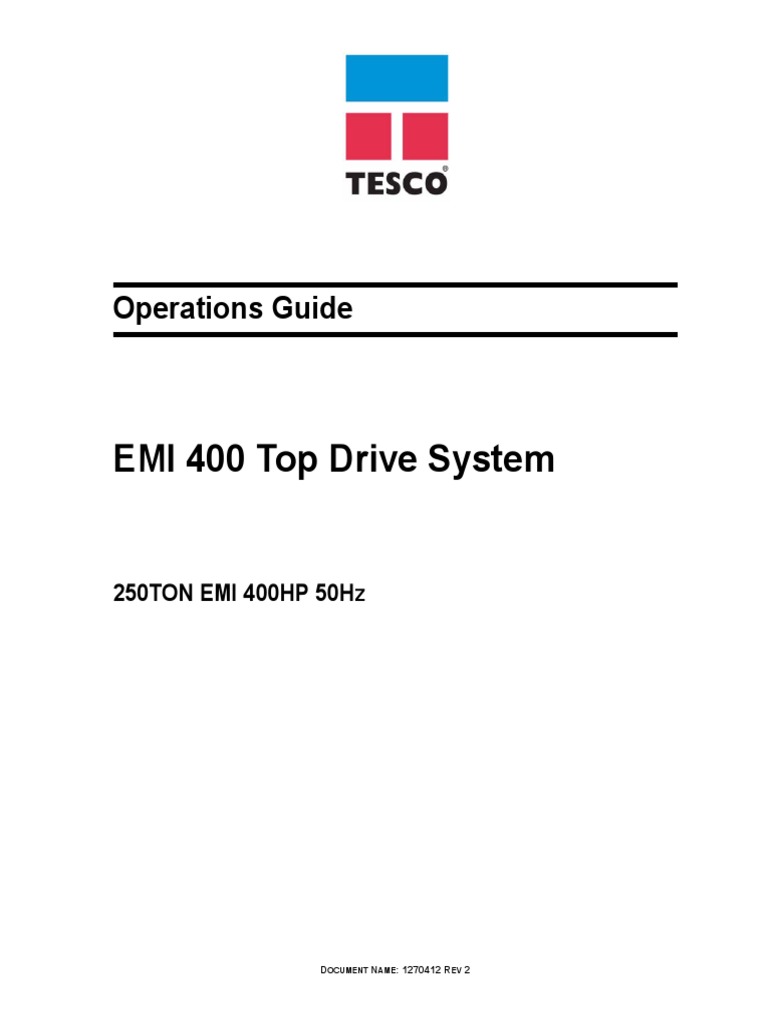 EMI 400HP Operations Guide | PDF | Electric Motor | Electrical Engineering