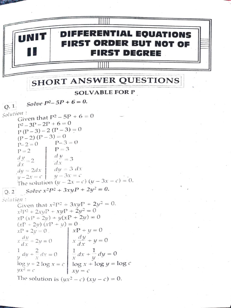 Sem 2 Maths Chap 2 Pdf Equations Algebra
