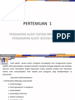 Pertemuan 1: Pengantar Audit Sistem Informasi Dan Pendekatan Audit Sistem Informasi