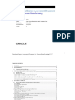 Functional Impact Assessment Document: Oracle Process Manufacturing