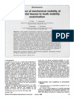 Application of mechanical mobility of periodontal tissues to tooth mobility examination