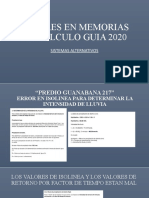 Errores en Memorias de Calculo Guia 2020