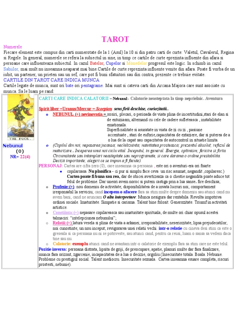 Application sour Encyclopedia Carduri Tarot | PDF