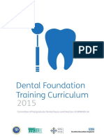 Dental Foundation Training Curriculum 2016