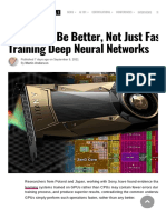 GPUs May Be Better, Not Just Faster, at Training Deep Neural Networks - Unite - AI