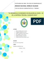 El Desarrollo Económico en Relación Al COVID-19 de La Empresa Teruska, Huanuco 2021 - CAP 1