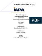 Universidad Abierta Para Adultos, (UAPA): Metodología de Investigación