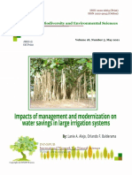 Impacts of management and modernization on water savings in large irrigation systems
