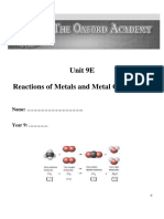 Reactions of Metals n Metal Compounds