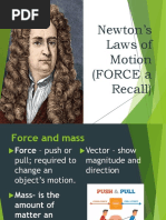 Newton's Laws of Motion (Force A Recall)