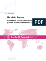 Svampa 2010.Movimientos Sociales, Matrices Sociopoliticas y Nuevos Escenarios en America Latina