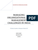 Managing Organizational and Management Challenges in India: Symbiosis Institute of International Business