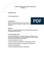 ... Informe de Gestión de Las Actividades de Recursos Humanos