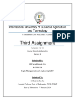 Third Assignment: International University of Business Agriculture and Technology