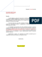 Formato Oficio para Entrega de Plan de Trabajoo