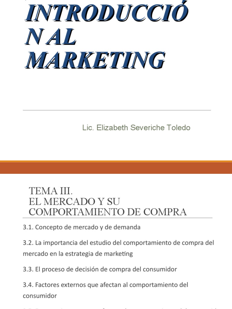 UNIDAD III Comportamiento Del Consumidor | PDF | Marketing | Mercado ...
