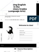 Teaching English in The Elementary Grades (Language Arts)