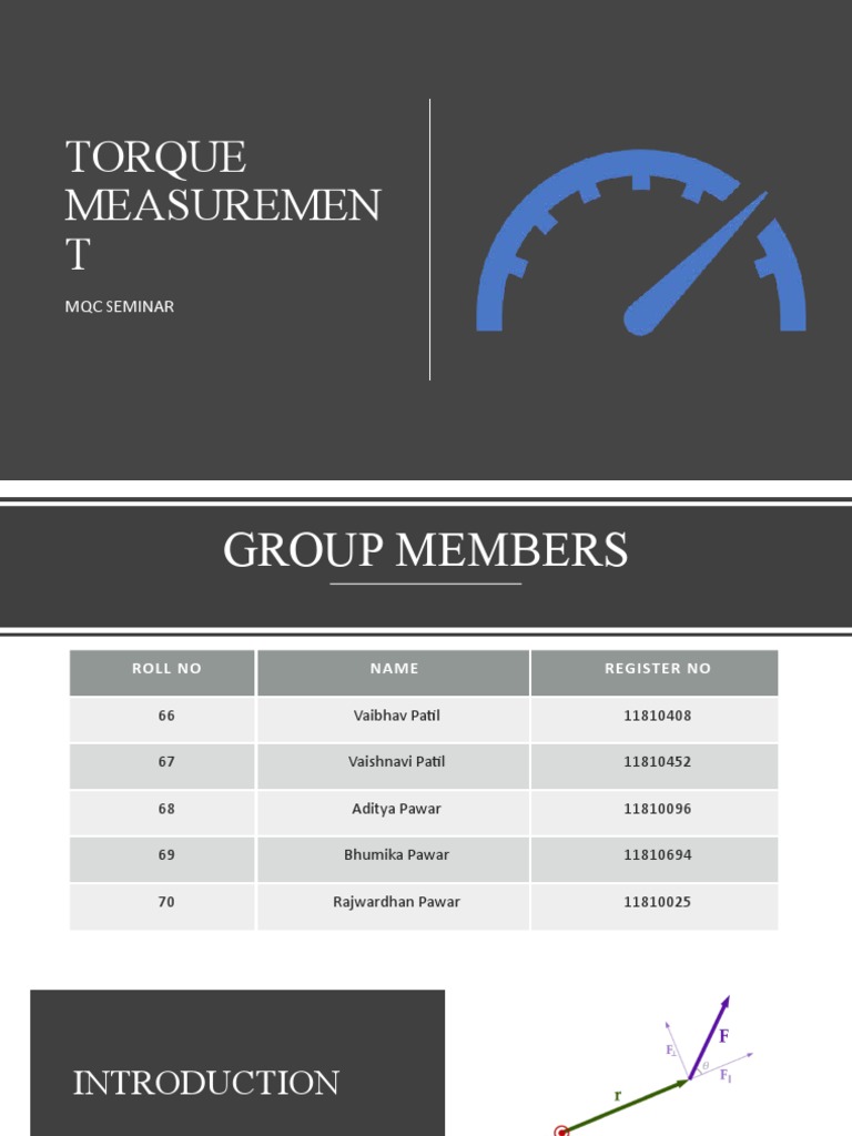 Torque Measurement Fundamentals An Overview of Torque, Types of Torque
