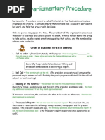 Parliamentary Procedure Sample Script | PDF | Group Decision Making ...