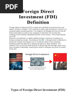 Types of Foreign Direct Investment (FDI)