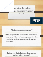 Improving The Style of Writing A Persuasive Essay