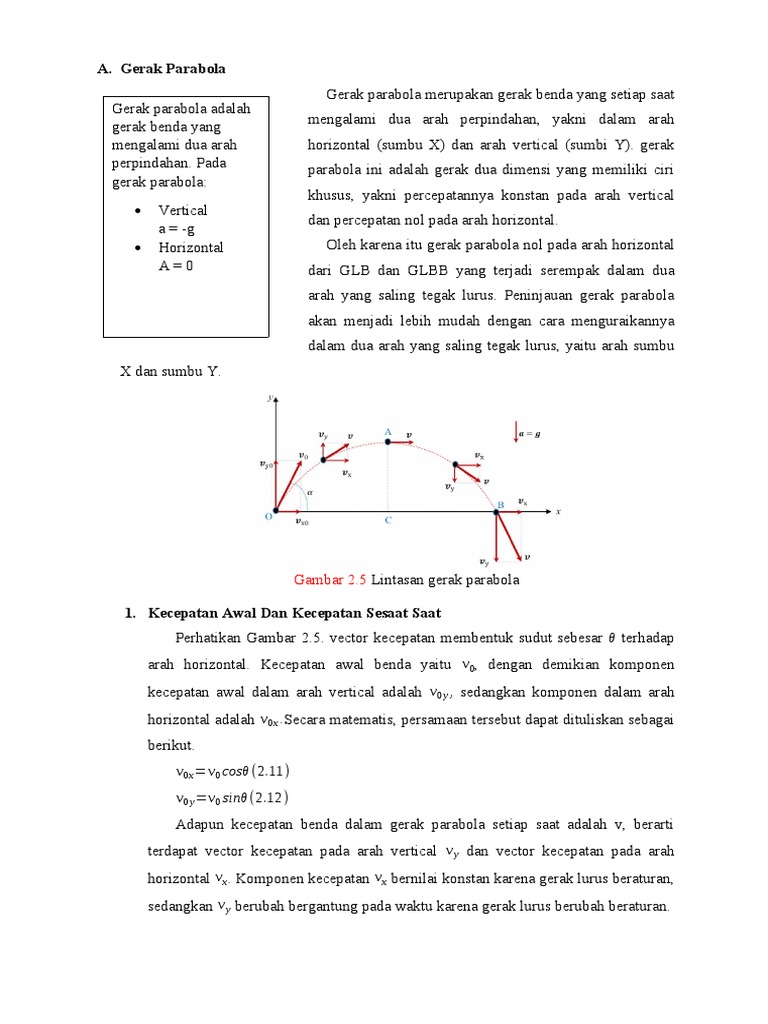 Ciri dan Rumus Gerak Parabola | PDF