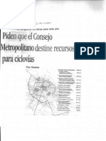 El Informador - Piden Que El Consejo Metropolitano Destine Recursos para Ciclovías. 07/marzo/2011