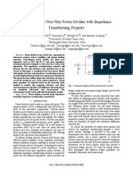 A Symmetrical Two-Way Power Divider With Impedance Transforming Property