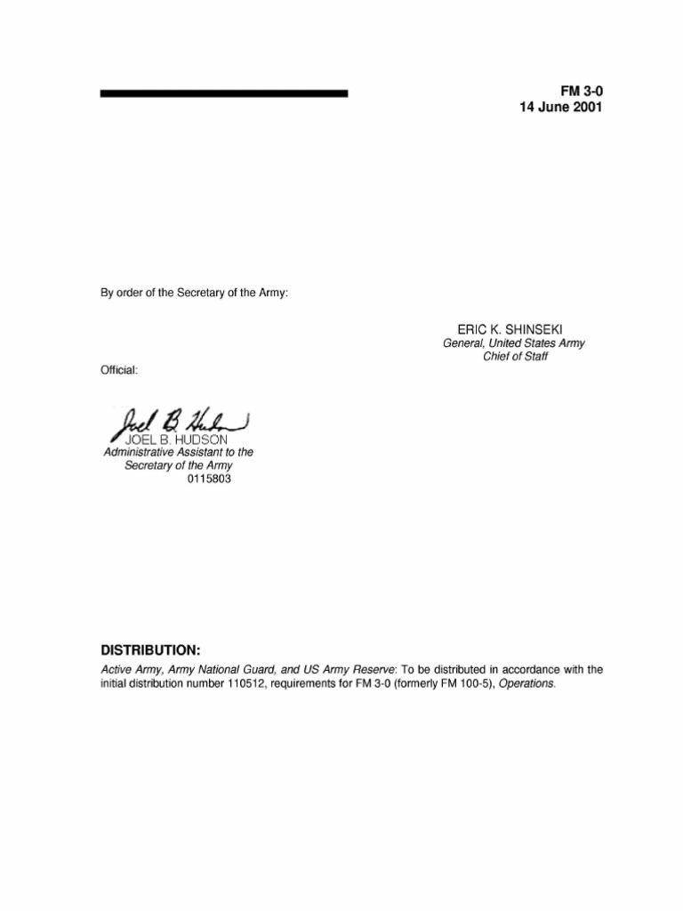 United - States - Army - FM - 3-0 - 14 - June - 2001 - Part01 | PDF ...