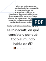 Minecraft Es Un Videojuego Informacion