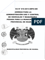 Directiva Nº Mph-gm _normas Para La Administración Uso y Control de Vehículos y Maquinaria Pesada Para La Municipalidad Provincial de Huaral_ - PDF Free Download