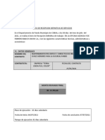 Primer Acta de Entrega Banco Union Obeth 2021 Julio Agencia 9 de Febrero